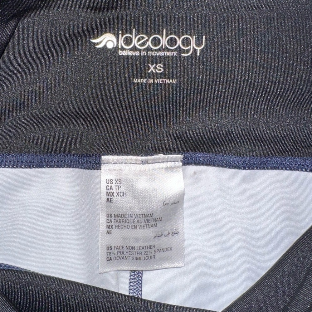 Ideology Women’s Metallic Blue Python Snakeskin Athletic Size Extra Small XS - Picture 8 of 9